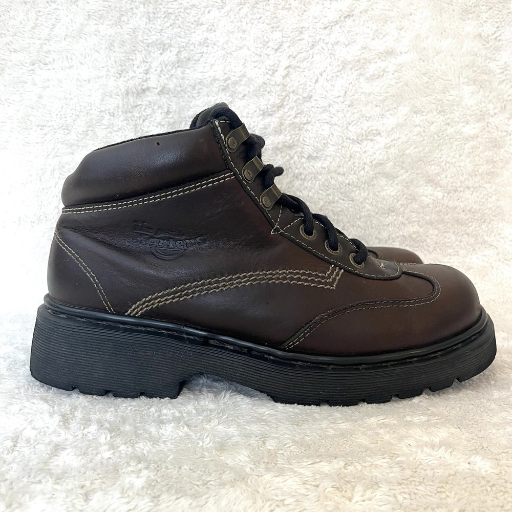 Vintage Dr Martens Boots Mens Size 9 Brown 3 Eye Grizzly Made in‎ England 9234